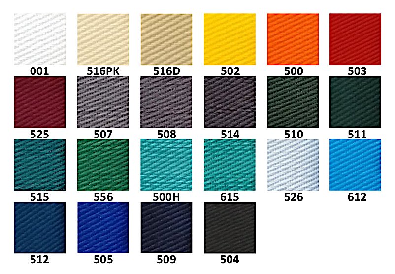 Цветове на плат Астра 2004; Colours of workwear fabric Astra 2004