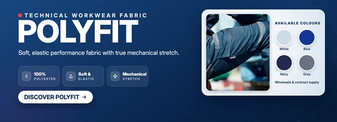 Polyfit technical fabric 100% polyester mechanical stretch soft and elastic - Astra Commerce